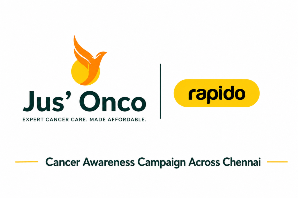 Jus’ Onco Partners with Rapido to Conduct Cancer Awareness Campaign Across Chennai